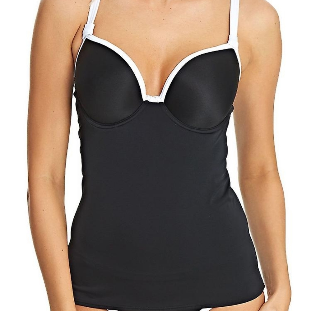 (XL) NWT Freya Tankini Top & Remix Brazilian Brief 30G Padded Support Swim